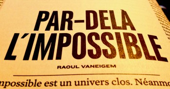 Par-delà l'impossible, Raoul Vaneigem, page de titre