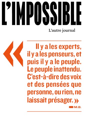 Le journal l'Impossible, première de couverture du numéro 2, avril 2012