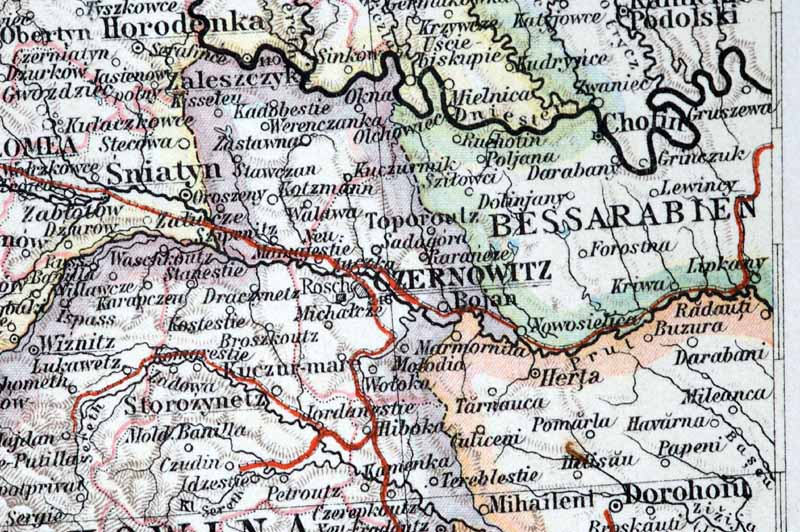 Czernowitz, à la frontière de l'ancienne Bessarabie